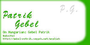 patrik gebel business card
